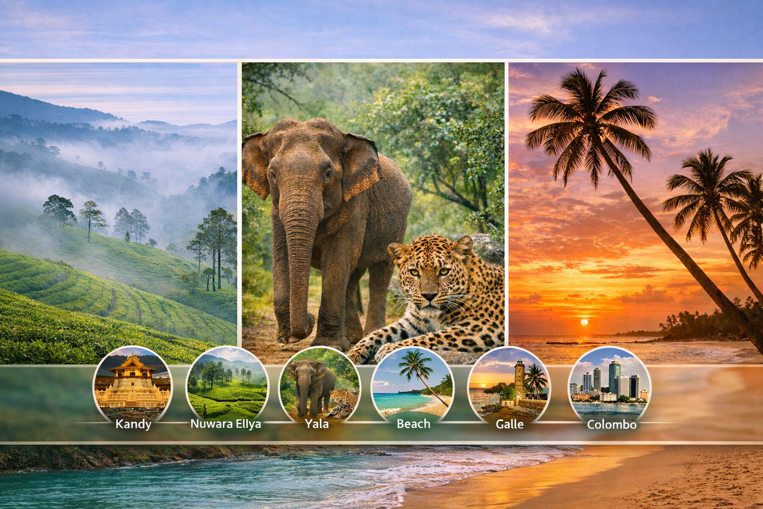 6 Days Hill Country, Yala Safari & Beach Tour in Sri Lanka 1